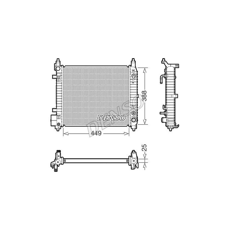 Radiateur, refroidissement du moteur DENSO DRM46104