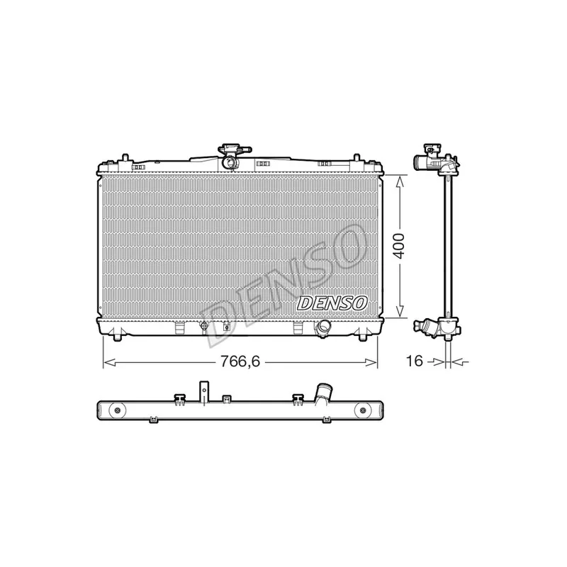 Radiateur, refroidissement du moteur DENSO DRM50144