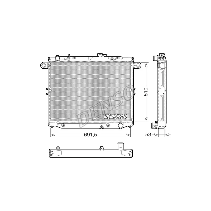 Radiateur, refroidissement du moteur DENSO DRM51015