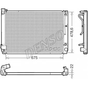 Radiateur, refroidissement du moteur DENSO DRM51016