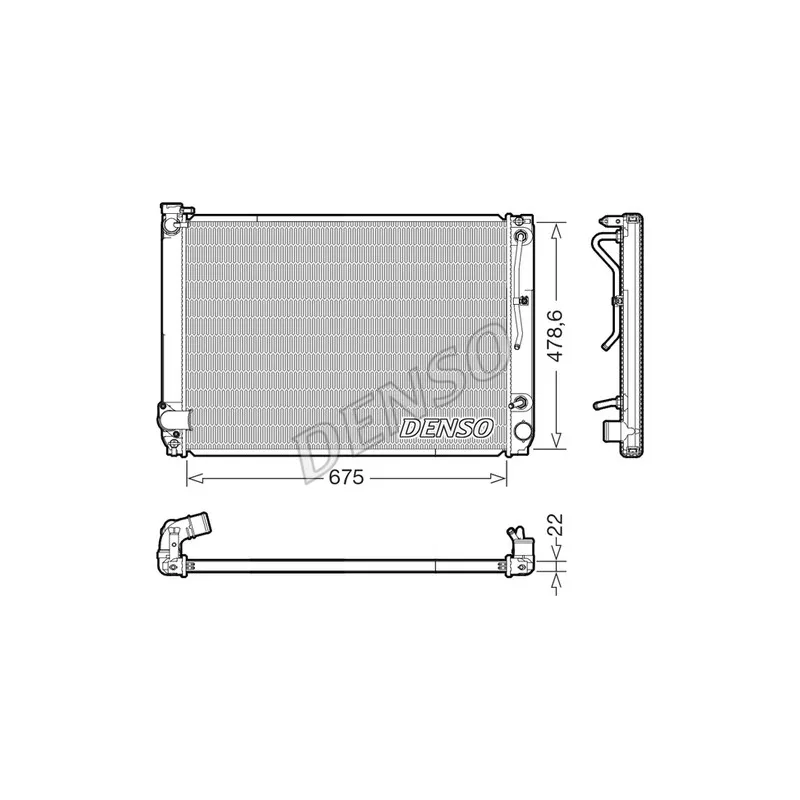 Radiateur, refroidissement du moteur DENSO DRM51016