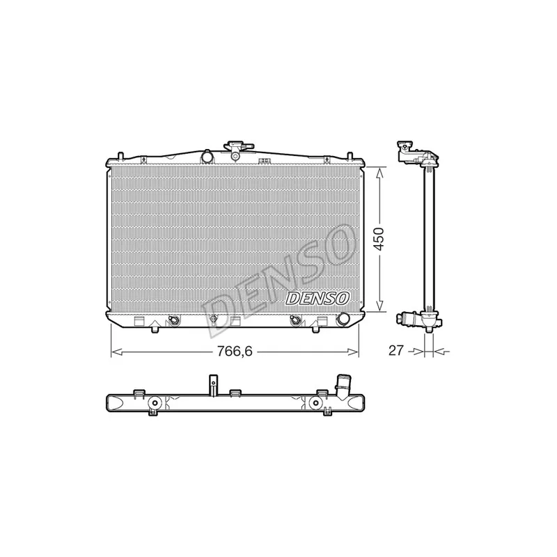 Radiateur, refroidissement du moteur DENSO DRM51017