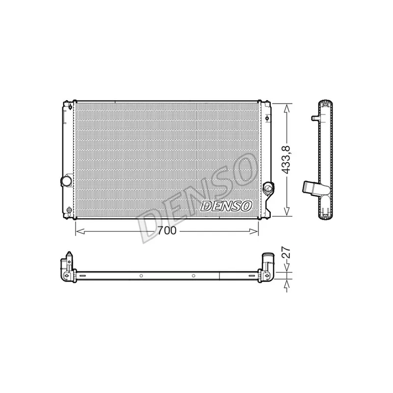 Radiateur, refroidissement du moteur DENSO DRM51019