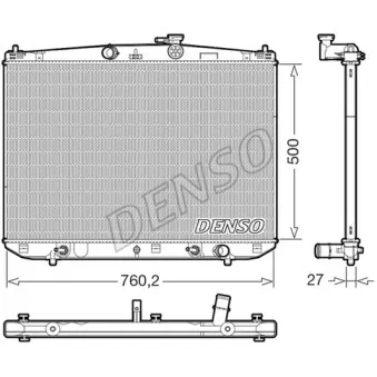 Radiateur, refroidissement du moteur DENSO DRM51020