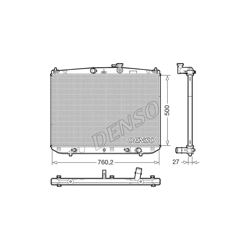 Radiateur, refroidissement du moteur DENSO DRM51020