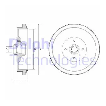 Tambour de frein DELPHI BF320
