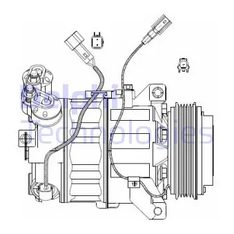 Compresseur, climatisation DELPHI CS20482