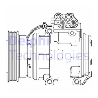 Compresseur, climatisation DELPHI CS20488