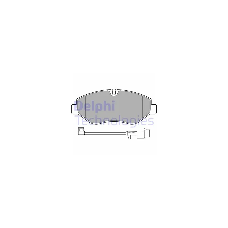 Jeu de 4 plaquettes de frein avant DELPHI LP3621