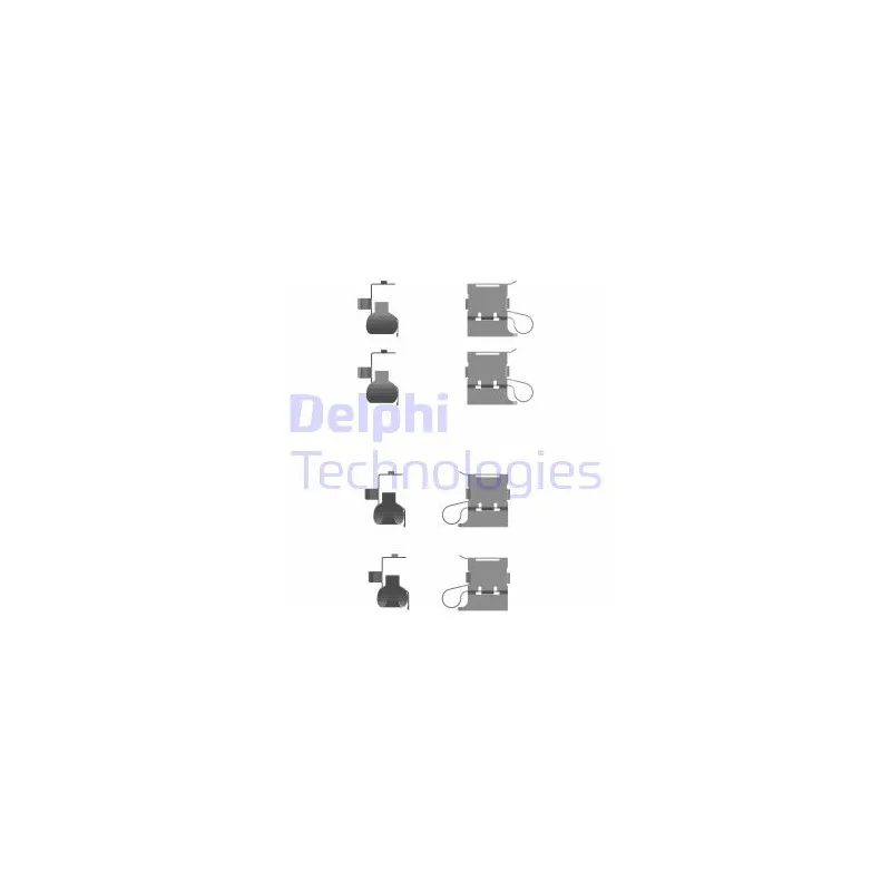 Kit d'accessoires, plaquette de frein à disque DELPHI LX0756