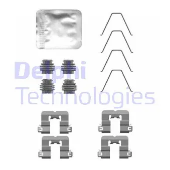 Kit d'accessoires, plaquette de frein à disque DELPHI LX0763