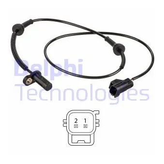 Capteur, vitesse de roue DELPHI SS20569