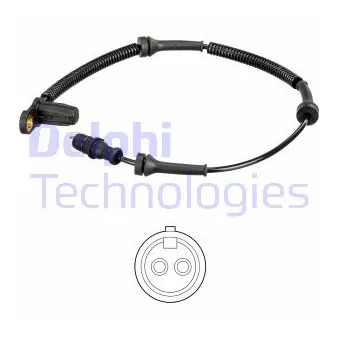 Capteur, vitesse de roue DELPHI SS20574