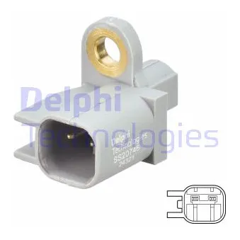 Capteur, vitesse de roue DELPHI SS20746