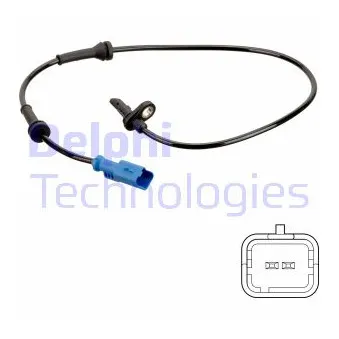 Capteur, vitesse de roue DELPHI SS20748