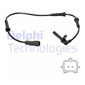 Capteur, vitesse de roue DELPHI SS20750