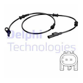 Capteur, vitesse de roue DELPHI SS20759