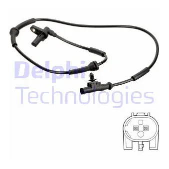 Capteur, vitesse de roue DELPHI SS20776