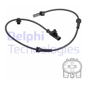 Capteur, vitesse de roue DELPHI