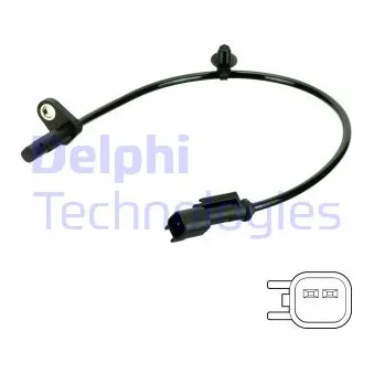 Capteur, vitesse de roue DELPHI SS20805