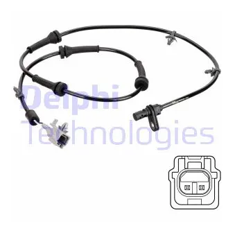 Capteur, vitesse de roue DELPHI SS20806