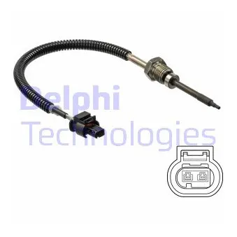 Capteur, température des gaz DELPHI