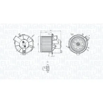 Pulseur d'air habitacle MAGNETI MARELLI 069412200010