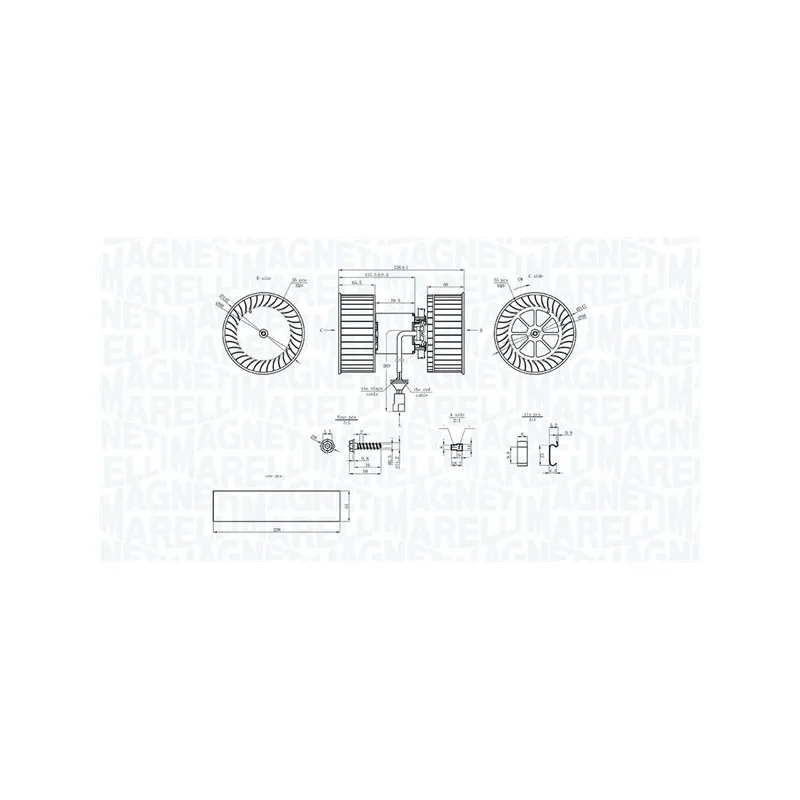 Pulseur d'air habitacle MAGNETI MARELLI 069412208010