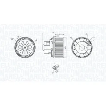 Pulseur d'air habitacle MAGNETI MARELLI 069412235010