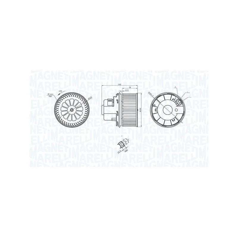 Pulseur d'air habitacle MAGNETI MARELLI 069412235010