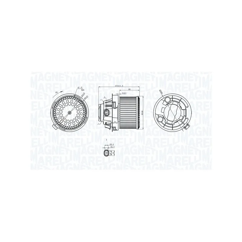 Pulseur d'air habitacle MAGNETI MARELLI 069412258010