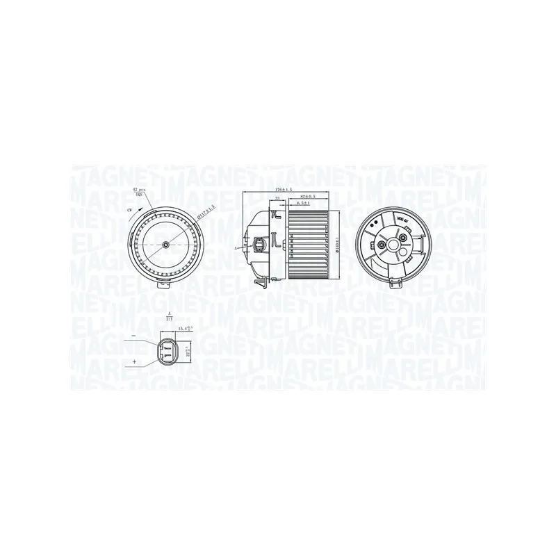 Pulseur d'air habitacle MAGNETI MARELLI 069412282010
