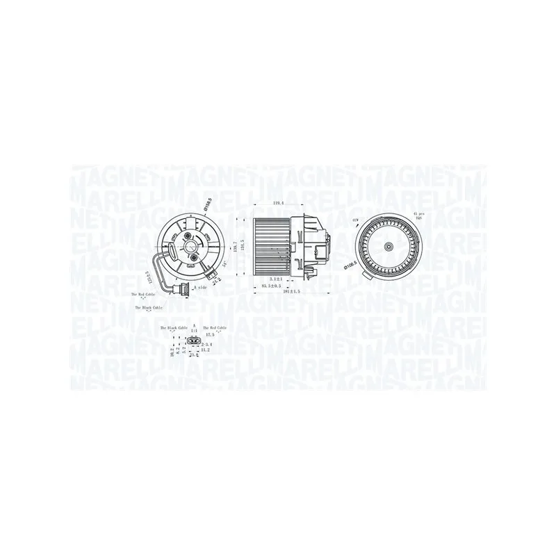 Pulseur d'air habitacle MAGNETI MARELLI 069412298010