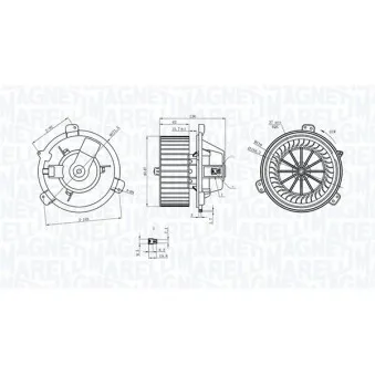 Pulseur d'air habitacle MAGNETI MARELLI 069412313010
