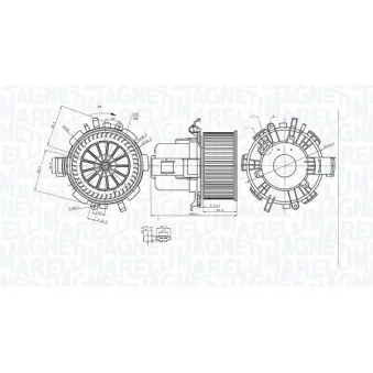 Pulseur d'air habitacle MAGNETI MARELLI 069412315010