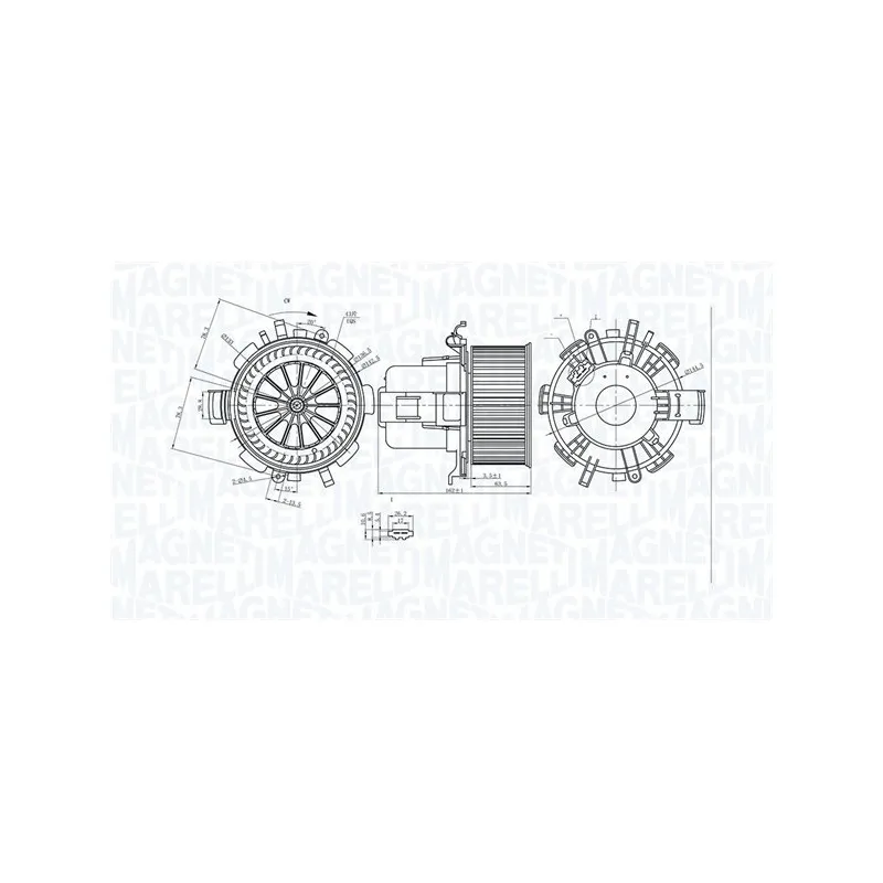 Pulseur d'air habitacle MAGNETI MARELLI 069412315010