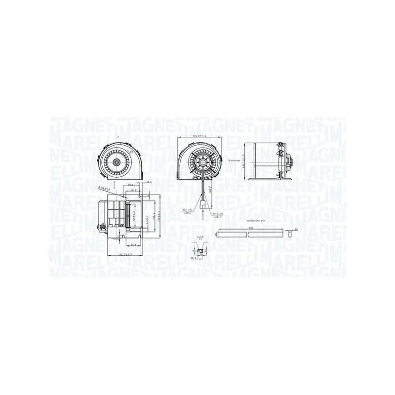 Pulseur d'air habitacle MAGNETI MARELLI 069412325010