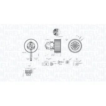 Pulseur d'air habitacle MAGNETI MARELLI