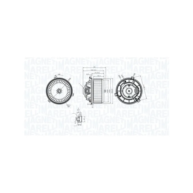 Pulseur d'air habitacle MAGNETI MARELLI 069412363010