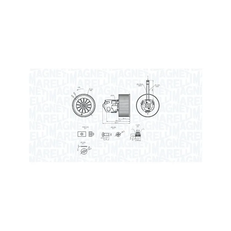 Pulseur d'air habitacle MAGNETI MARELLI 069412365010