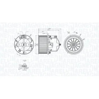 Pulseur d'air habitacle MAGNETI MARELLI 069412371010