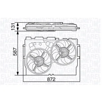 Ventilateur, refroidissement du moteur MAGNETI MARELLI 069422582010