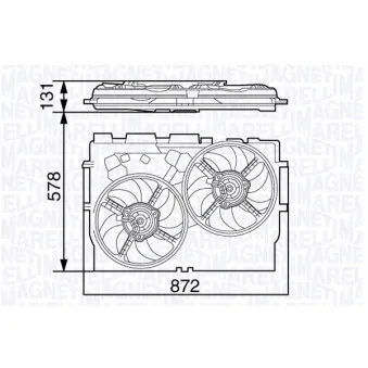 Ventilateur, refroidissement du moteur MAGNETI MARELLI 069422583010
