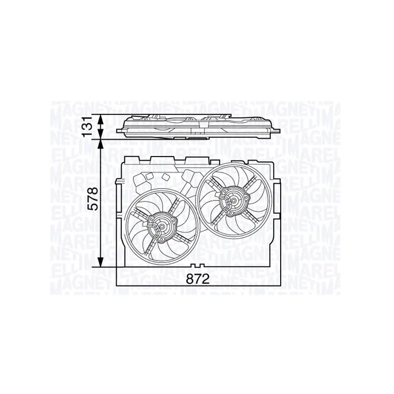 Ventilateur, refroidissement du moteur MAGNETI MARELLI 069422583010