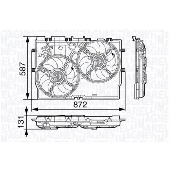 Ventilateur, refroidissement du moteur MAGNETI MARELLI 069422584010