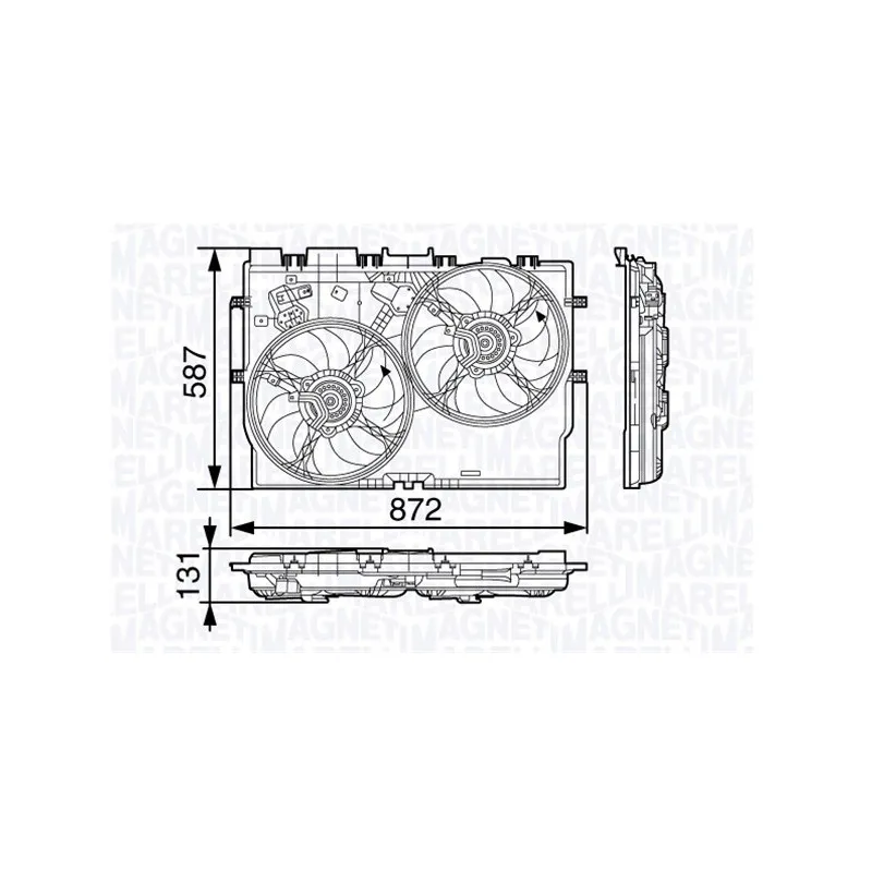 Ventilateur, refroidissement du moteur MAGNETI MARELLI 069422584010