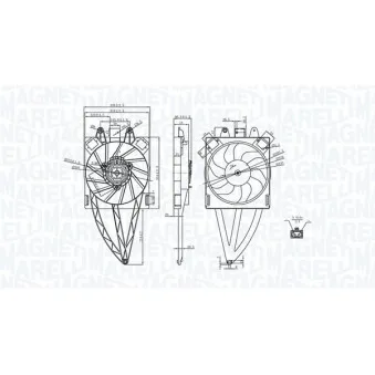 Ventilateur, refroidissement du moteur MAGNETI MARELLI 069422716010