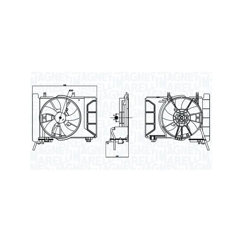 Ventilateur, refroidissement du moteur MAGNETI MARELLI 069422769010