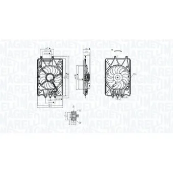 Ventilateur, refroidissement du moteur MAGNETI MARELLI 069422781010