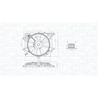 Ventilateur, refroidissement du moteur MAGNETI MARELLI